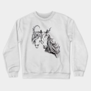 Conjoined Unicorns Crewneck Sweatshirt